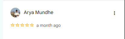 Google Review - Arya Mundhe
